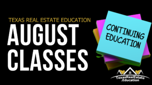 August Continuing Education Classes