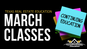 March Continuing Education Classes