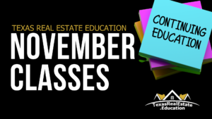 November Continuing Education Classes